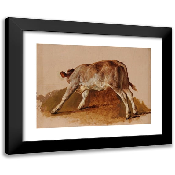 Jacques-Raymond Brascassat 18x14 Black Modern Framed Museum Art Print Titled - Young Veal