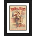 thumbnail image 1 of Jacques Wély 11x14 Black Ornate Wood Framed Double Matted Museum Art Print Titled: Romeo and Juliet (1897), 1 of 5