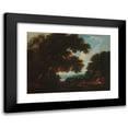 thumbnail image 1 of Jacques d'Arthois 24x19 Black Modern Framed Museum Art Print Titled - Forest Landscape with Figures, 1 of 5