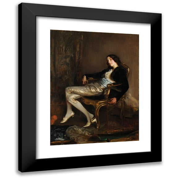 Jacques-Émile Blanche 12x14 Black Modern Framed Museum Art Print Titled - Mozart's Cherub (ca 1904)