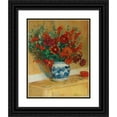 thumbnail image 1 of Jacques-Émile Blanche 20x24 Black Ornate Framed Double Matted Museum Art Print Titled: Bouquet of Flowers with Blue Vase (1916), 1 of 5