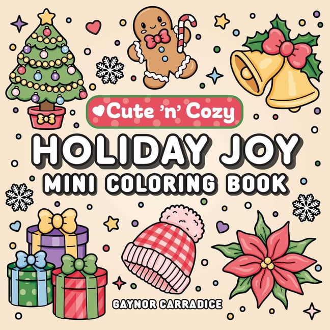 Cute and Cozy Holiday Joy Mini Coloring Book, (Paperback)