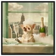 thumbnail image 1 of Jacuzzi Chihuahua Canvas Cute Pet Art Prints by Art Remedy, Black Frame, 40" x 40", 1 of 7