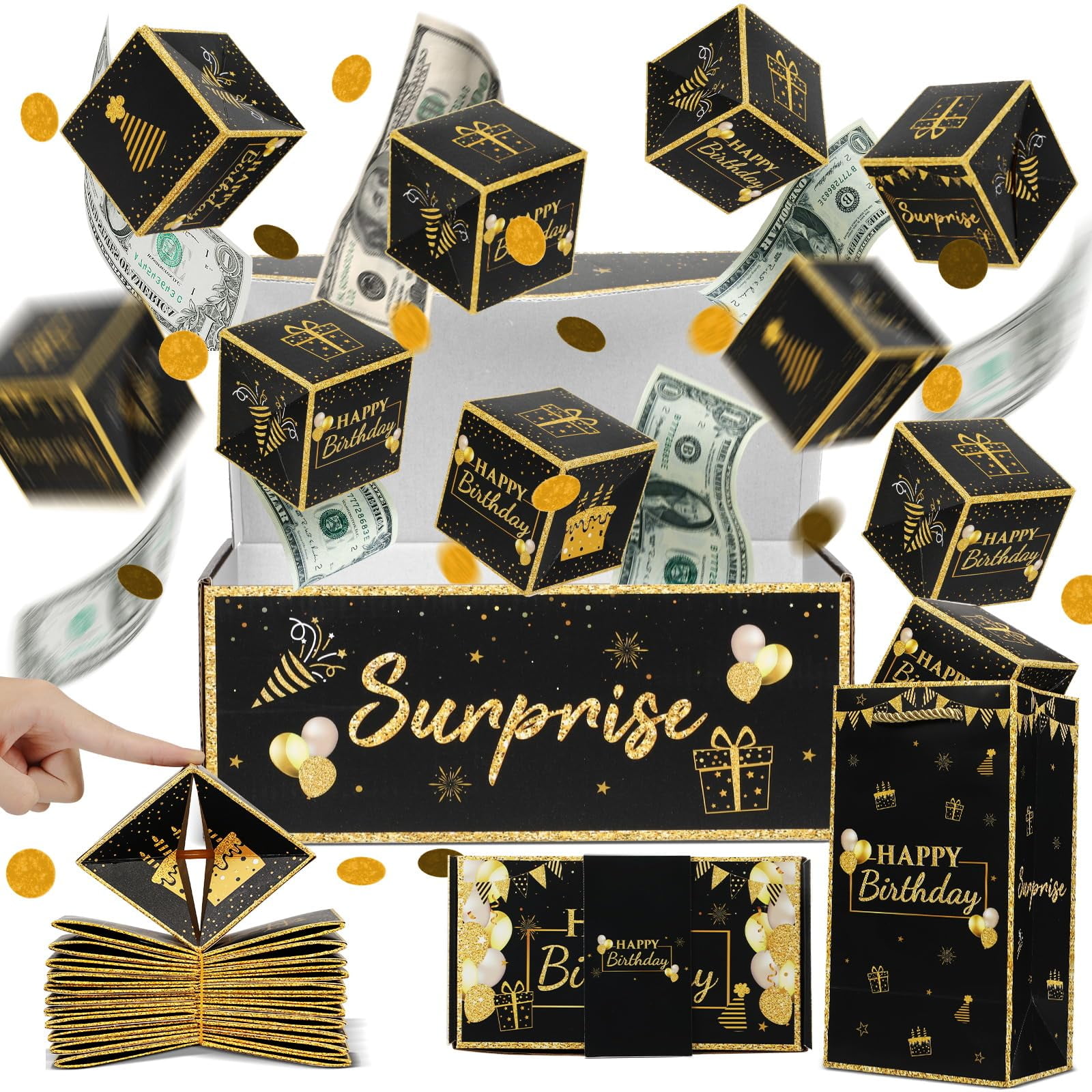 Jacyan Birthday Surprise Gift HMF23 Box Explosion for Money Gift Box ...