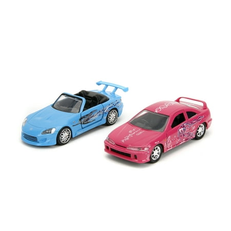 Jada Fast & Furious 1:32 Legacy Twin pack – Honda S2000 & Honda S2000 – Die-Cast Model Vehicles with Opening Doors, Ages 8+
