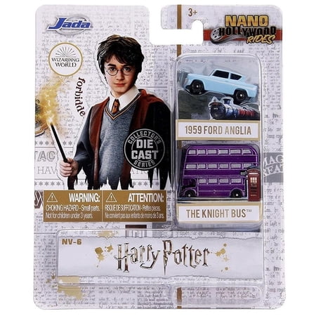 Jada 1959 Ford Anglia The Knight Bus Harry Potter Nano Hollywood Rides 2 Pack