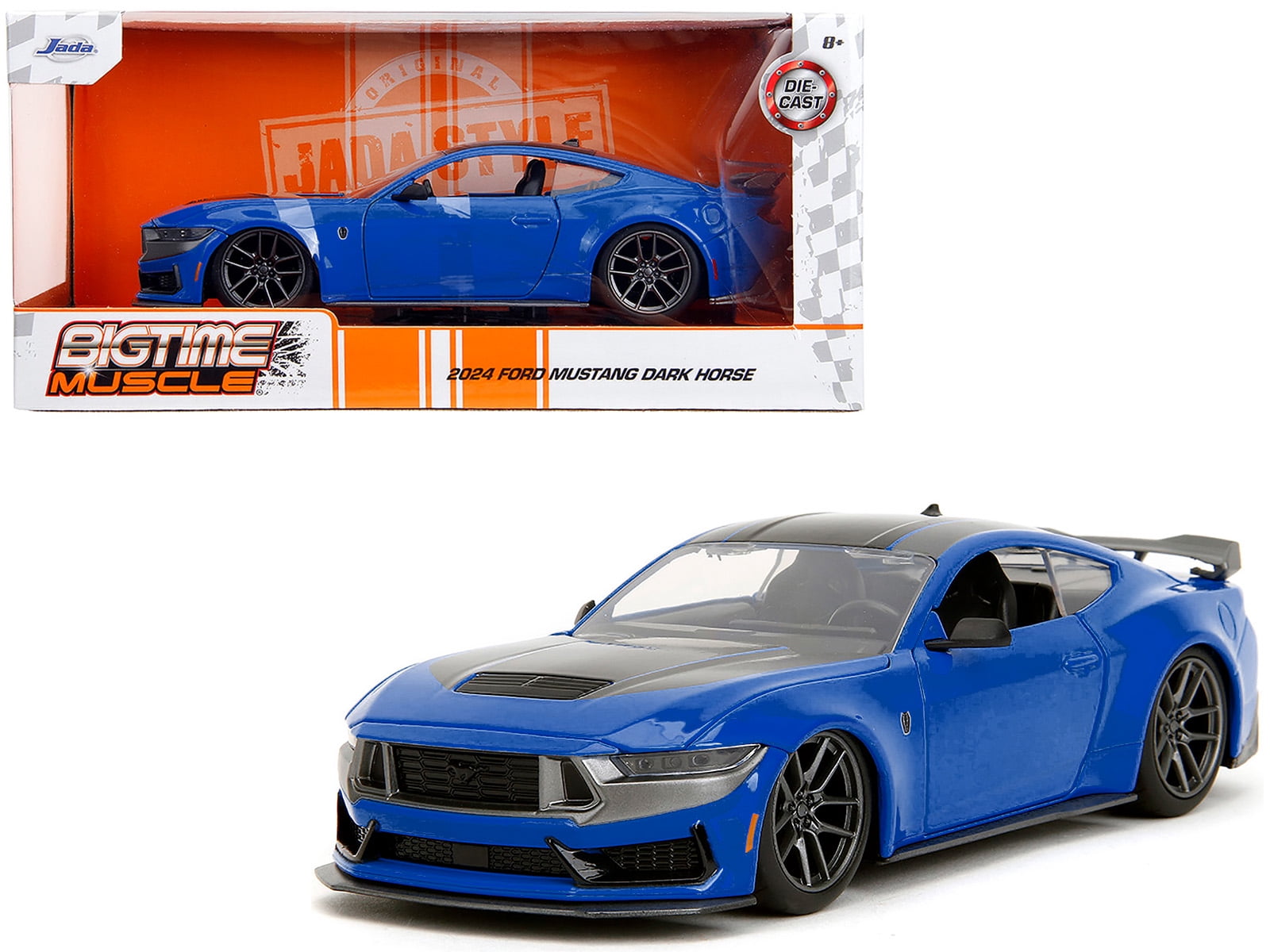 JADA ビッグタイムマッスル - 2024 フォード・マスタング・ダークホース Jada Toys 2024 Ford Mustang Dark Horse Blue Metallic Bigtime