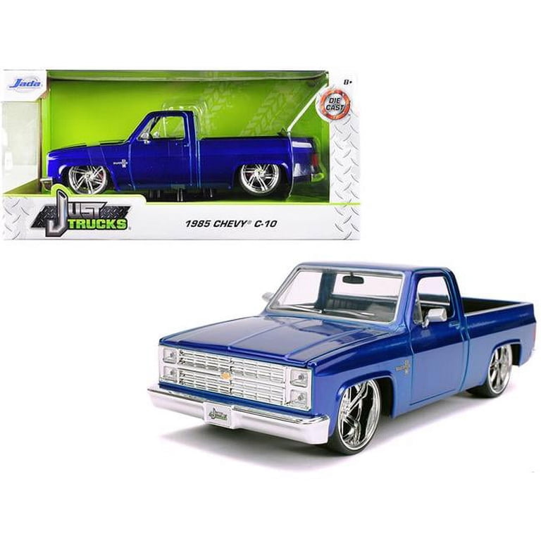 ミニカー JADA 1985 CHEVY C-10 (BLUE/WHITE) Jada 30287-1 1985 Chevrolet Silverado C-10 Pickup Truck Candy Blue