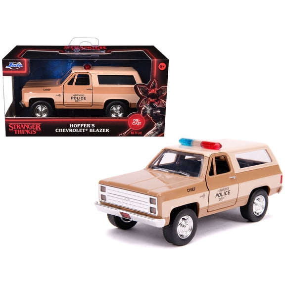 Hopper's Chevrolet Blazer Hawkins Police Dept. "Stranger Things" (2016) TV Series "Hollywood Rides" 1 32 Diecast Model Car by Jada"""