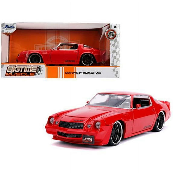 Jada 31458 1979 Chevrolet Camaro Z28 Bigtime Muscle 1 by 24 Diecast Model Car, Glossy Red