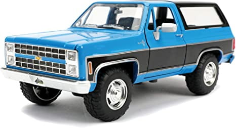 Jada 31598-MJ 1980 Chevrolet Blazer K5 Blue & Black Just Trucks 1