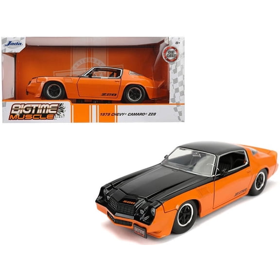 Jada 31669 1979 Chevrolet Camaro Z28 Black & Orange Bigtime Muscle 1-24 Diecast Model Car(Selections May Vary)
