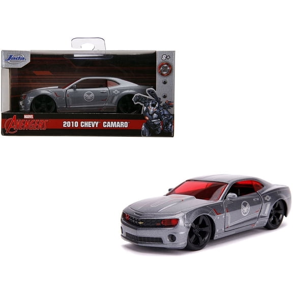 2010 Chevrolet Camaro Silver "War Machine" "Avengers" "Marvel" Series 1 32 Diecast Model Car by Jada