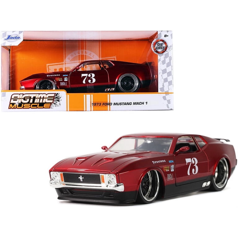 Jada 32301 1973 Ford Mustang Mach 1 No.73 Red Bigtime Muscle 1 by