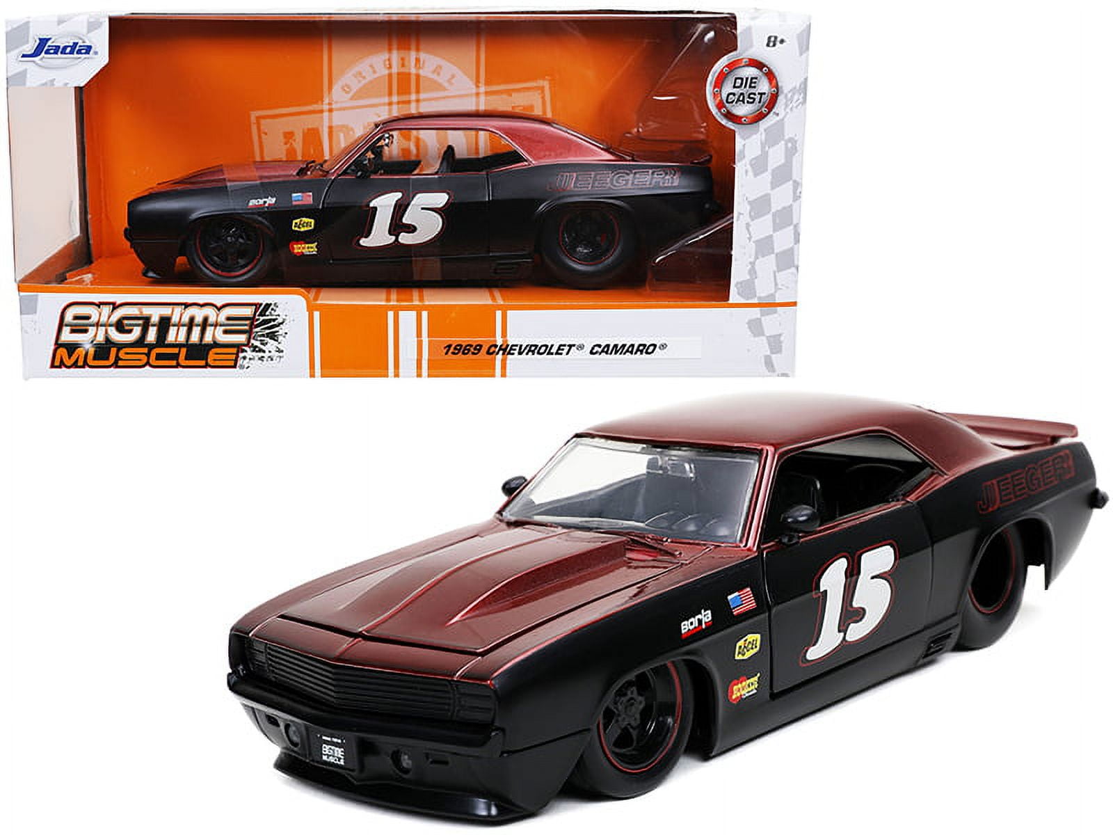 Jada 32303 1969 Chevrolet Camaro No.15 Jeeger Bigtime Muscle 1 by