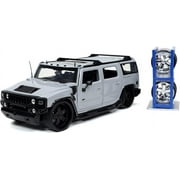 Jada Toys Just Trucks 124 2003 Hummer H2 with Rack Die-cast Car Grey, Toys for Kids and Adults, 32310