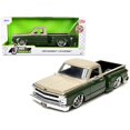 thumbnail image 1 of 1969 Chevrolet C10 Stepside Pickup Truck Dark Green and Beige "Just Trucks" Series 1/24 Diecast Model Car by Jada, 1 of 3