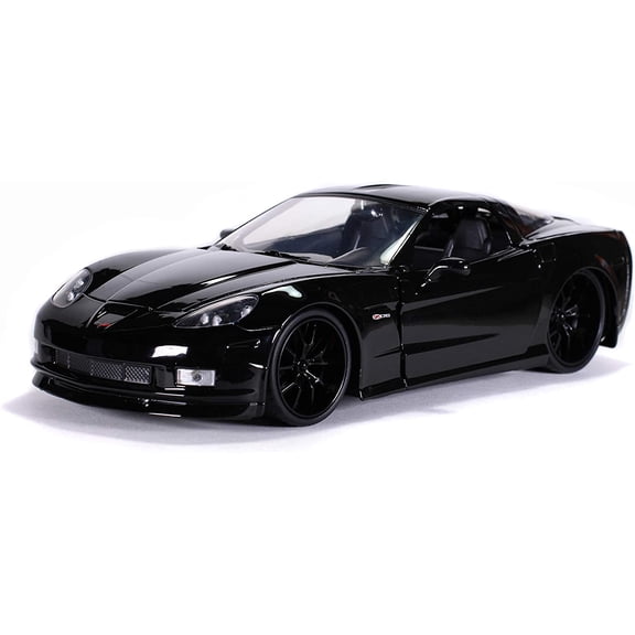 Jada Bigtime Muscle Series: 2006 Chevy Corvette Z06 (Black) 1/24 Scale Car Play Vehicle(Selections May Vary)