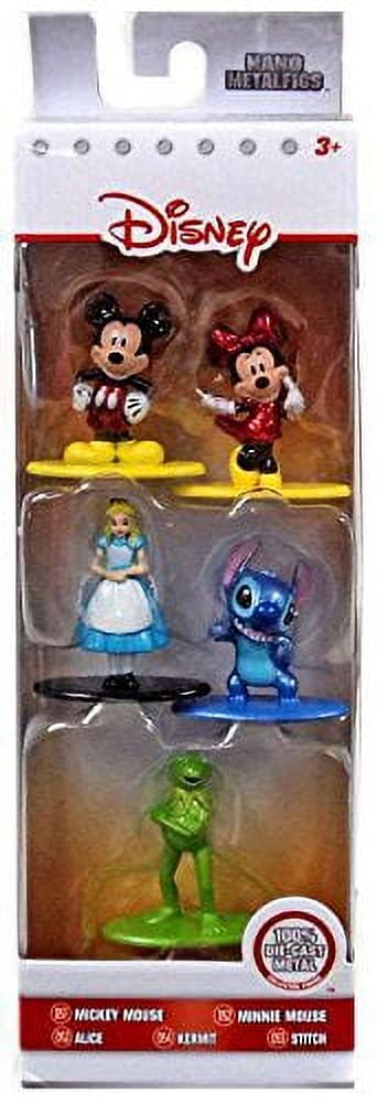Jada Disney Nano Metalfigs Mickey Mouse, Minnie Mouse, Alice, Stitch & Kermit Diecast Figure 5-Pack
