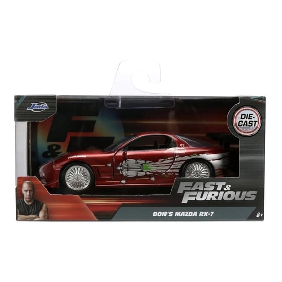 Jada Dom's Mazda RX7 Fast & Furious 1:32 Scale Burgundy 35400