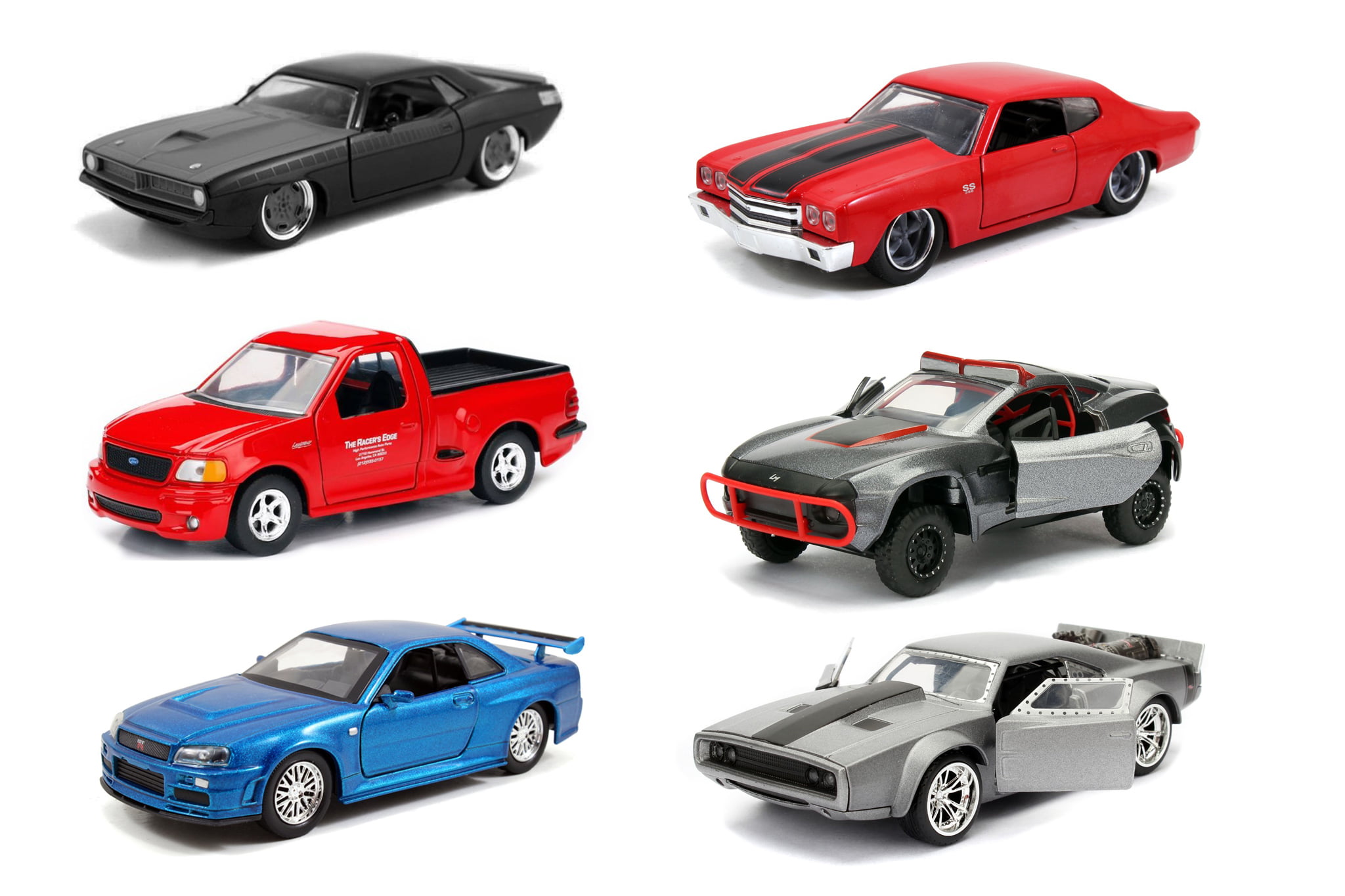 Fast And Furious,Assorted Cars,Collect,Dom/Brian/Letty,Diecast Toy Car,5'',  1:32