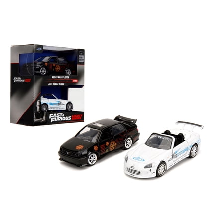 Jada Toys Fast & Furious Legacy Twin pack - Volkswagen Jetta & 2001 Honda S2000 1:32 Scale Die-Cast Play Vehicles