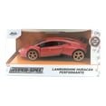 thumbnail image 1 of Jada Hyper-Spec Series Red Lamborghini Huracán Performante with Tricolor Stripe & Gold Wheels 1:32 Scale Die-Cast Car, 1 of 1