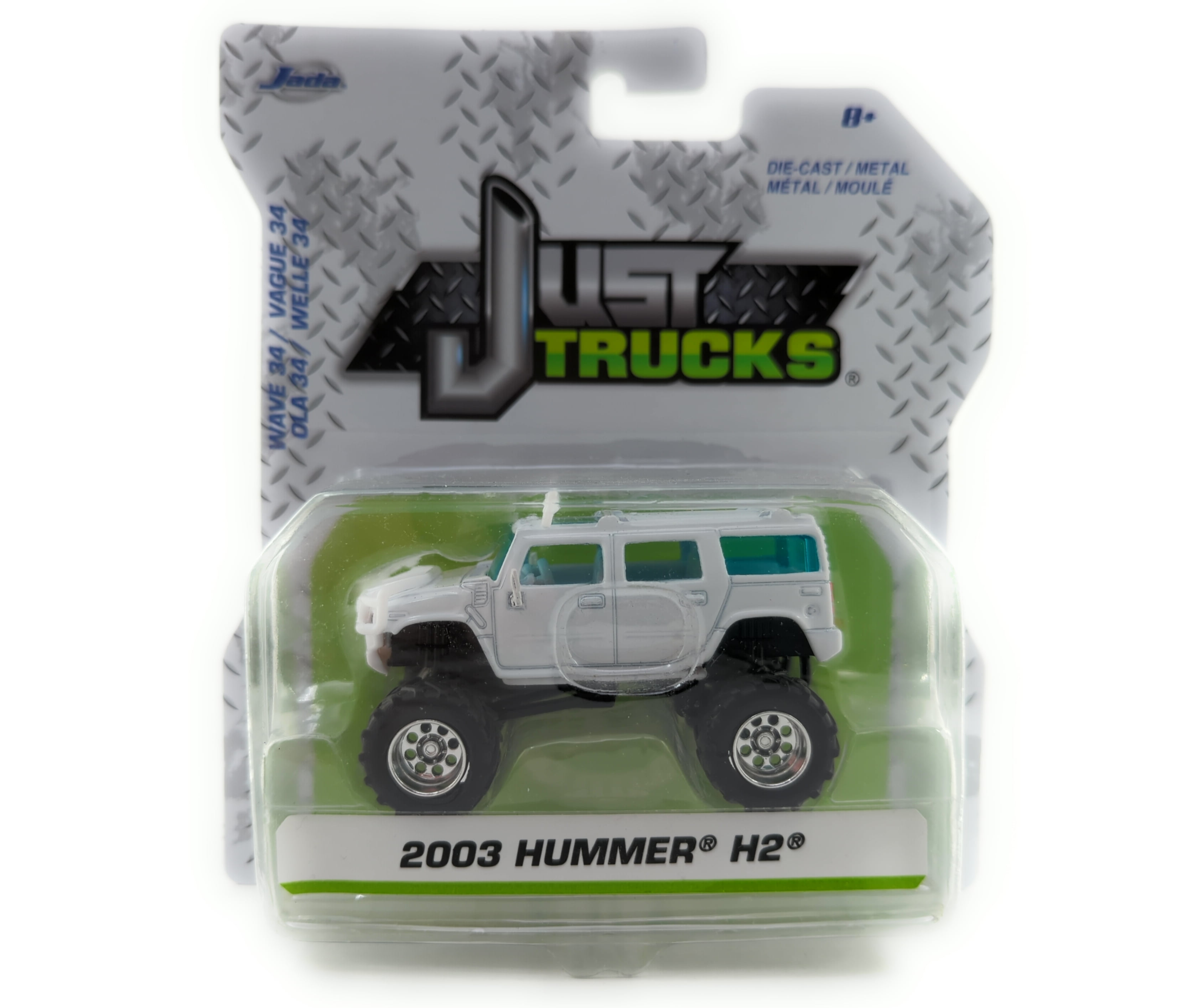Jada Just Trucks 2003 White Hummer H2 1:64 Scale Die Cast Metal