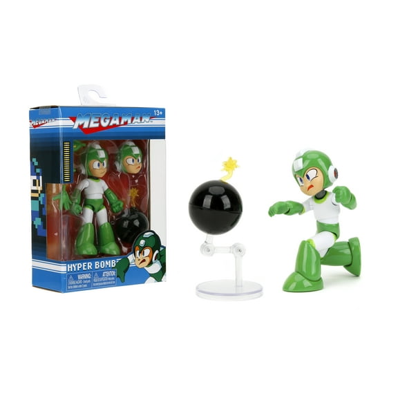 Jada Mega Man Hyper Bomb 1:12 Scale Action Figure, Wave 2 15+ Points of Articulation, Alternate Hands & Head, Bomb Accessory