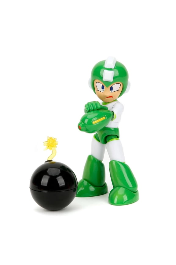 Jada Mega Man Hyper Bomb 1:12 Scale Action Figure, Wave 2 15+ Points of Articulation, Alternate Hands & Head, Bomb Accessory