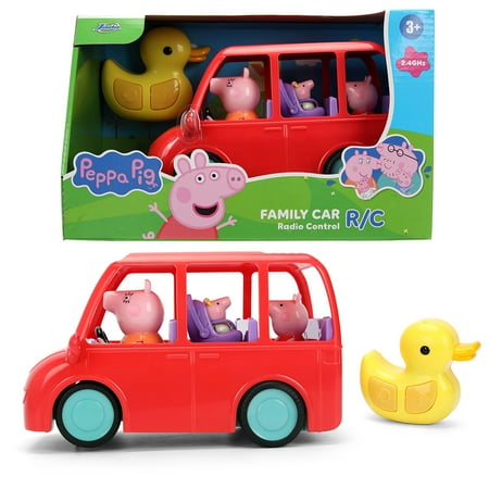 Jada Peppa Pig Family Car R/C – Easy-to-Use Remote Control, 3 Non-Removable Figures – Ages 3+