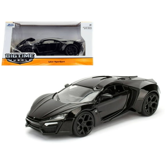 Jada Toys 1:24 Scale Bigtime Muscle Series Lykan Hypersport Black Toy Car(Selections May Vary)
