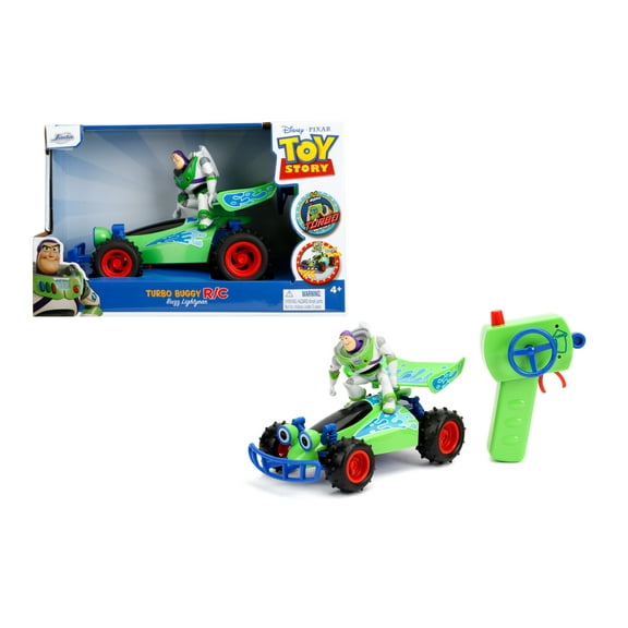 Jada Toys 1:24 Scale Disney Pixar Toy Story 4 Radio Controlled Toy Turbo Buggy with Buzz Lightyear (R/C)