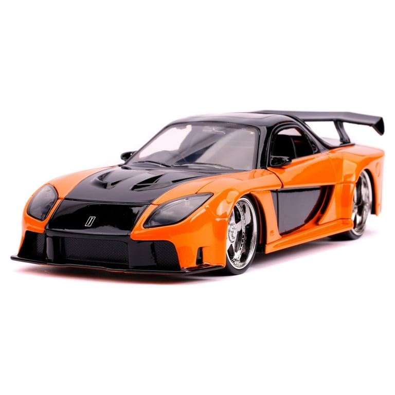 Jada Toys Fast & Furious 1:24 Orange JLS Mazda RX-7 Die-cast Car, Toys for  Kids and Adults (30747)