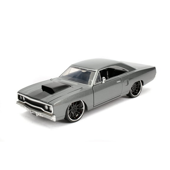 Jada Toys 30745 Doms Plymouth Road Runner Hood Stripe Fast & Furious Movie 1 by 24 Diecast Model Car Play Vehicle