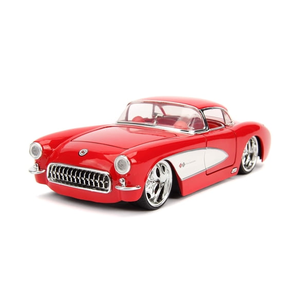 Jada Toys 31451 1957 Chevrolet Corvette Interior Bigtime Muscle 1 by 24 Diecast Model Car Play Vehicle(Selections May Vary)