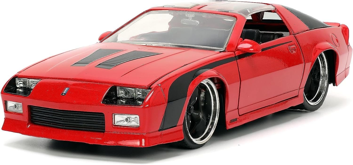 Jada 1985 Chevrolet Camaro Red, Black Stripes, Bigtime Muscle