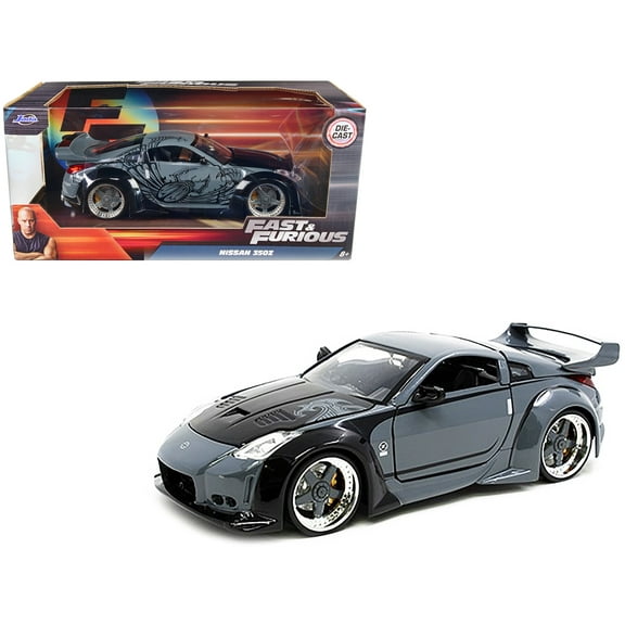 Jada Toys Black D.K.'s Nissan 350Z Fast & Furious Diecast Car Play Vehicle
