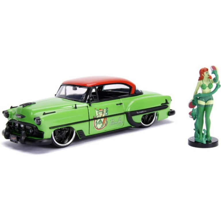 Jada Toys DC Comics Bombshells Poison Ivy & 1953 Chevy Bel Air Die-cast Car  1:24 Scale Vehicle 2.75 Collectible Figurine Play Vehicle