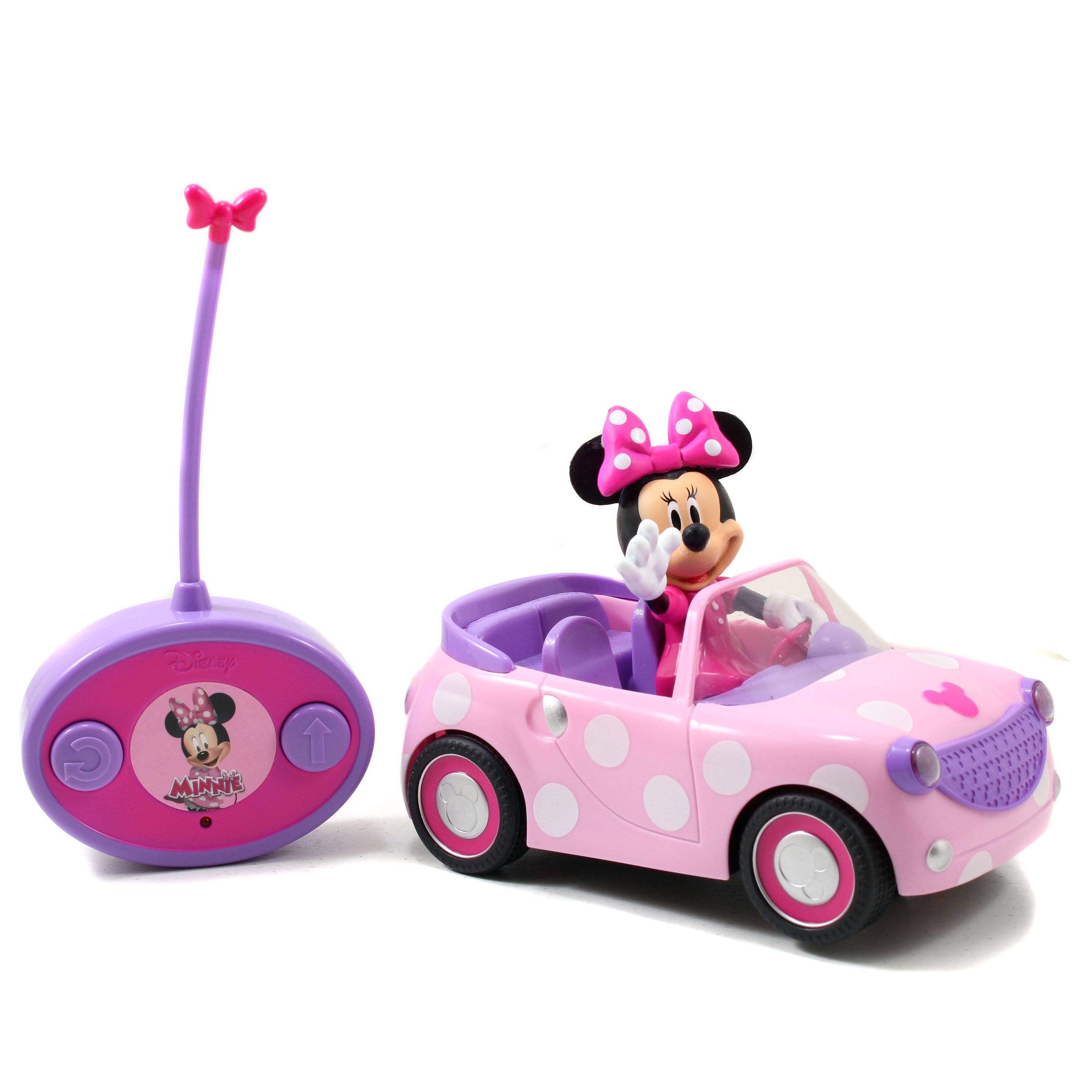 Jada Toys Disney Junior Rc Minnie Bowtique Roadster Remote Control Vehicle  7 Pink With White Polka Dots : Target