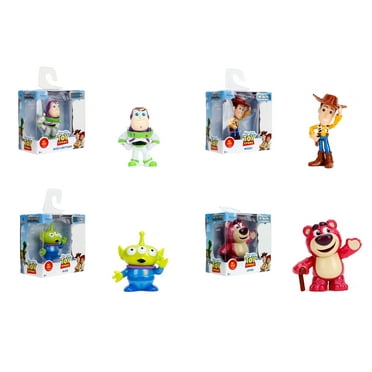 Jada Toys Disney Toy Story 2.5" Single Pack Die-Cast Figures(Woody, Buzz Lightyear, Lotso, and Alien)