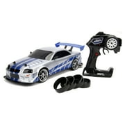 Jada Toys Fast & Furious 1:10 Drift RC 2002 Nissan Skyline GT-R R34 Radio Control Cars