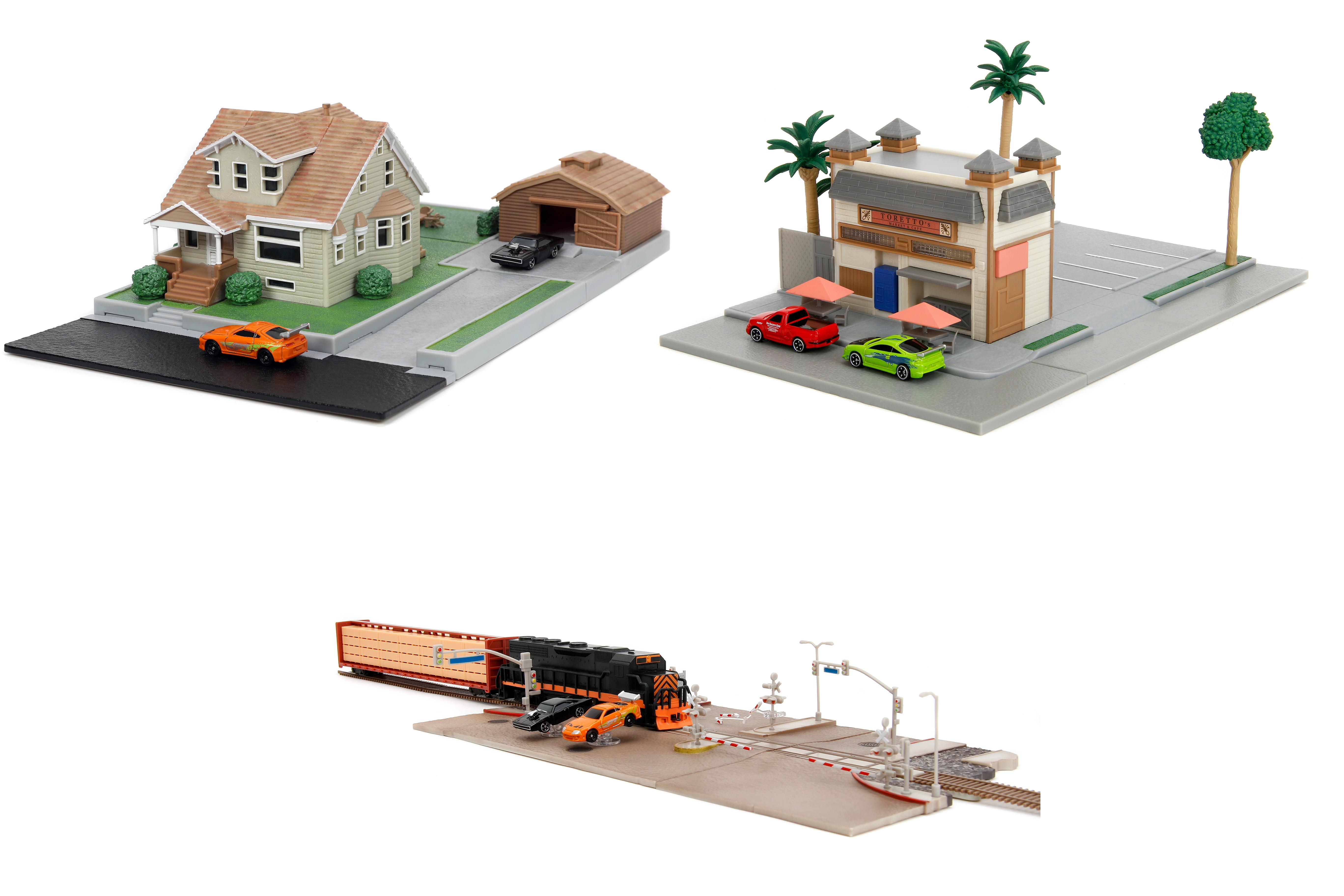 【新品未開封・送料無料】 Jada Toys Diorama House Toretto with Set Furious & Fast ミニカー