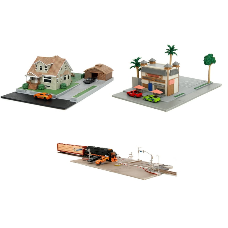 男性に人気！ Furious & Fast Toys Jada Set Diorama House Toretto with ミニカー