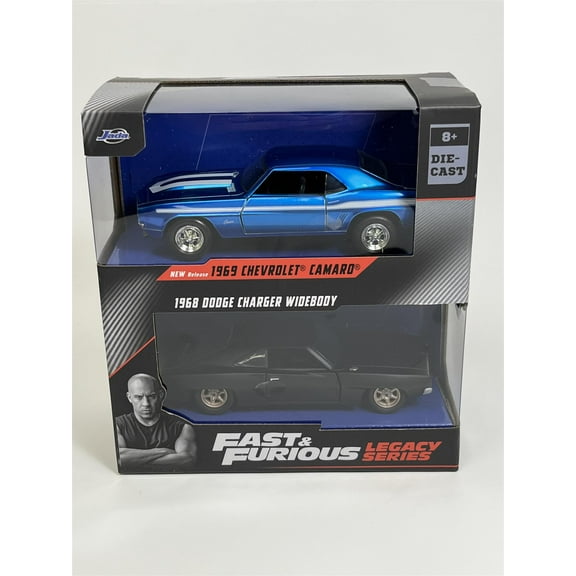 Jada Toys Fast and Furious Car Play Vehicles, Metal Multi Color Fast and Furious, (2 Pack)