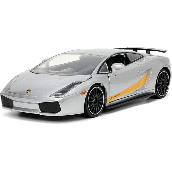 Jada Toys Hyper-Spec 1:24 Lamborghini Gallardo Superleggera Die-cast Car Silver, Toys for Kids and Adults