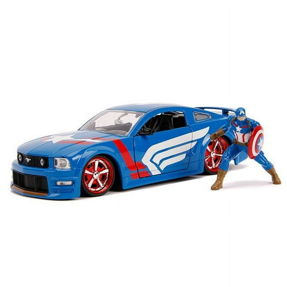 Jada Toys JAD31187 2006 Ford Mustang GT With Captain America Figure