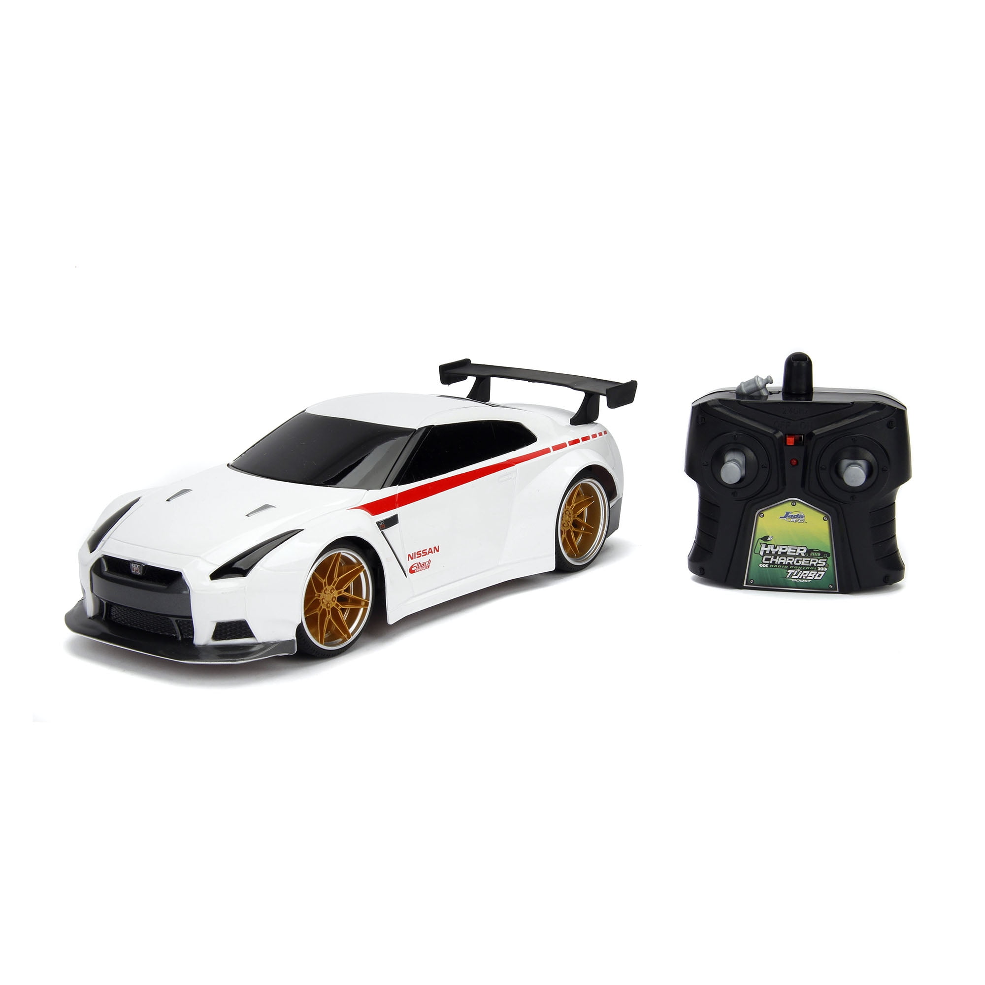 Jada Toys (1:10) Nissan RX-7 Fast & Furious Drift Battery-Powered RC Car,  GT-R R35 