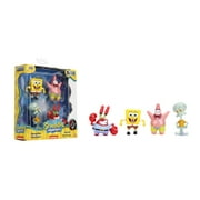 Jada Toys SpongeBob Squarepants 2.5" MetalFigs 4-pack, SpongeBob, Patrick, Squidward, Mr. Krabs, Die-Cast Figures, Ages 8+