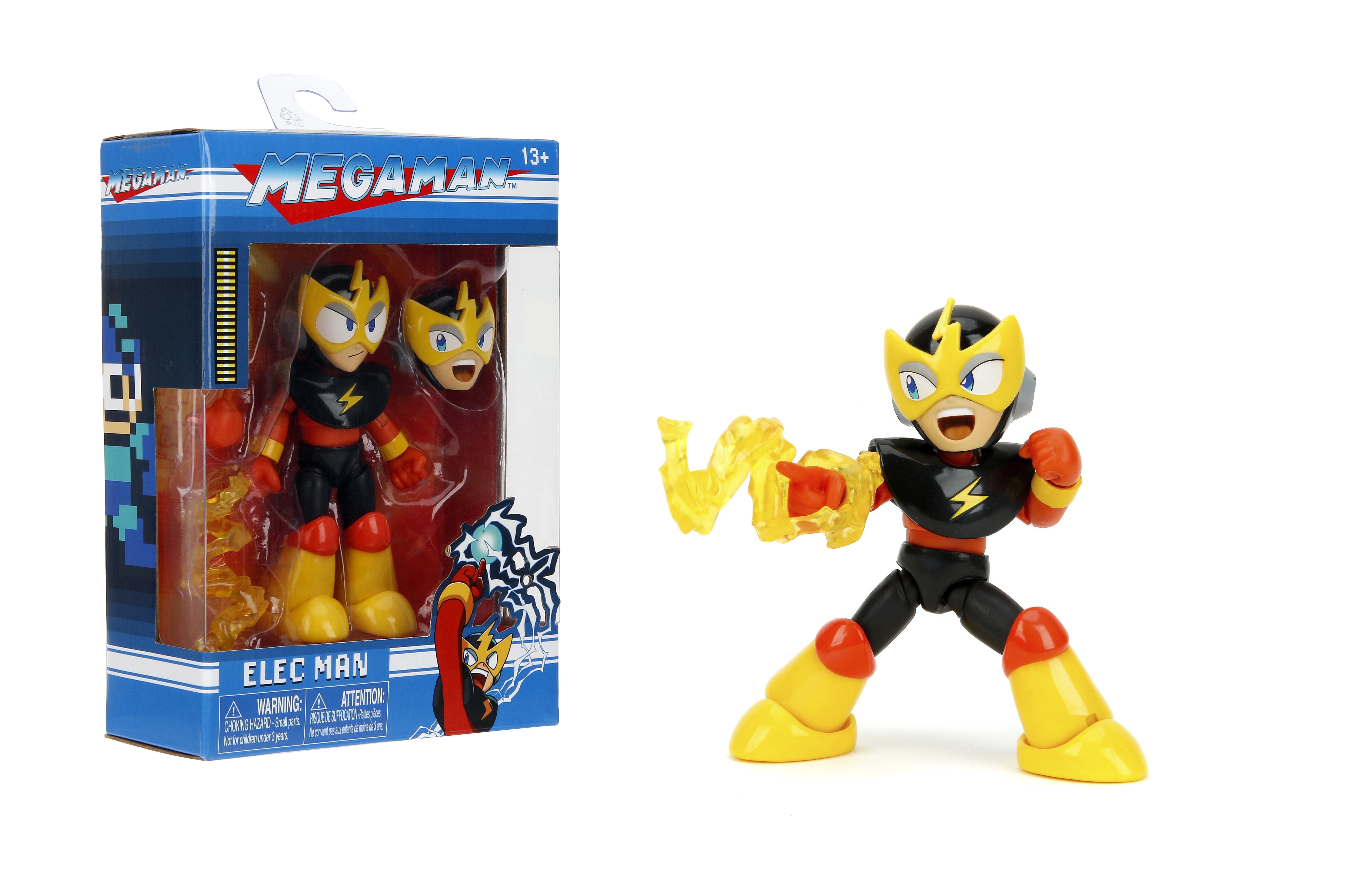 Elec Man 4.5" Moveable Figure with Accessories and Alternate Head and Hands "Mega Man" (1987) Video Game Model by Jada